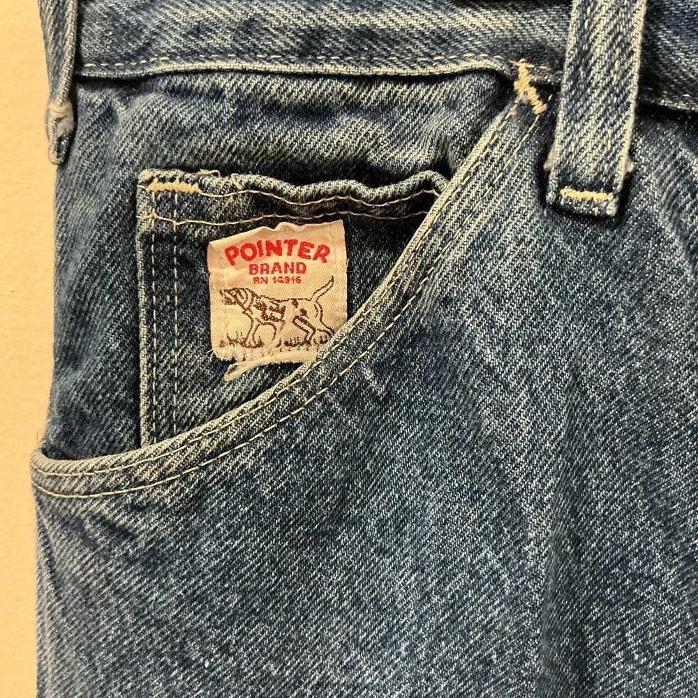 Vintage Pointer Brand Jeans USA Made Men's W42 L29 Workwear Denim Pants Utility